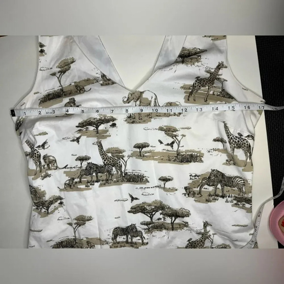 Banana  republic Women’s dress giraffe Elephant Sz6 - Picture 11 of 12